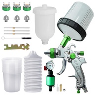 Pistola de Pulverização HVLP com 10 Copos Descartáveis 600ml + 3 Bicos 1,4/1,7/2,0mm - Kit Completo para Pintura Automotiva e DIY - imagem 1