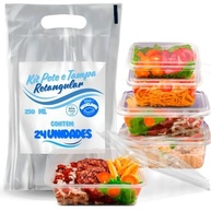 Pote Descartável Freezer Micro-ondas Marmita 24 Unidades - 250ML Onyon - imagem 2