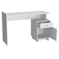 Escrivaninha Lisboa com 1 Porta e 1 Gaveta - Design Moderno em Branco para Home Office - imagem 5