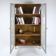 Estante para Livros Ditália 2 Portas com Vidro - Design Moderno e Resistente - imagem 4