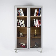 Estante para Livros Ditália 2 Portas com Vidro - Design Moderno e Resistente - imagem 2