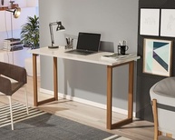 Mesa de Estudo 76cm com Pés de Madeira - Design Prático e Moderno para Casa e Escritório - imagem 2