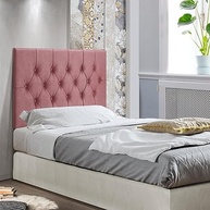Cabeceira Capitonê para Cama Box Solteiro 90x56cm - Design Rose em Suede - imagem 3
