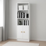 Estante Livreiro Multiuso com 2 Portas – Design Moderno e Organização Inteligente (Branco) - imagem 1