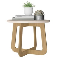 Mesa de Centro Jasmin em MDF com Design Moderno e Acabamento Off White/Carvalho - imagem 5