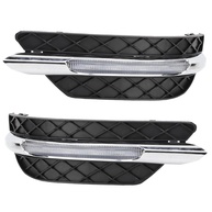 Kit 2 Molduras DRL para Farol de Neblina Mercedes Classe C W204 (2011-2013) - Design Dourado Luminação - imagem 1