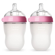 Comotomo Mamadeira Rosa 236ml - Design Natural Anticólica (2 Unidades) - imagem 2