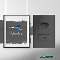 Módulo Cego Grafite Inova Pro Class Alumbra: Sofisticação e Design Moderno para Seu Projeto - imagem 4