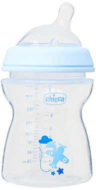 Mamadeira Step Up 250ml Azul - Anti Cólicas e Design Ergonômico para Bebês - imagem 1