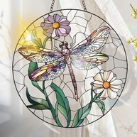 Acrílico Colorido com Design de Vitral - Apanhador de Sol e Decoração de Parede para Jardim e Ambientes Internos - imagem 2