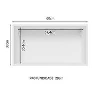 Armário Aéreo Smart Madesa 60cm | MDF Branco com Porta Basculante e Design Moderno - imagem 3