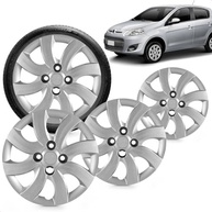 Kit 4 Calotas Palio Attractive Aro 14 Prata - Design Grid e Fixação Segura - imagem 2