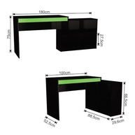 Mesa Escrivaninha Gamer com 4 Nichos B24 - Design Moderno em MDP Preto/Verde - imagem 4