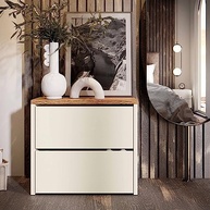Sapateira Organizadora Basculante com 2 Gavetas - Design Moderno OffWhite/Nature - imagem 3