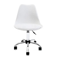 Cadeira Saarinen Empório Tiffany Office Cromada Branca - Design Moderno com Base Rotativa e Rodas - imagem 5