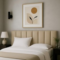 Cabeceira Cama Box Casal 7 Módulos Estofada Modular Bege | Design Moderno e Conforto Total - imagem 5