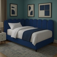 Cabeceira de Cama King 10 Módulos Modelo Nuvem 45x20 cm Azul - Design Moderno e Confortável - imagem 2