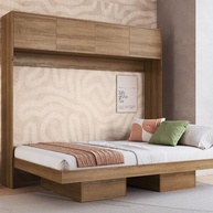 Cama Casal Articulável Horizontal com Portas 140 Hanover Mel - Design Moderno e Conforto Duradouro - imagem 2