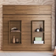 Cama Casal Articulável Horizontal com Portas 140 Hanover Mel - Design Moderno e Conforto Duradouro - imagem 5