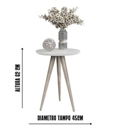 Mesa de Apoio Redonda Classic com Pés Palito em Madeira Freijó - Design Moderno e Versátil - imagem 3
