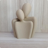 Escultura Decorativa Casal de Namorados - Design Moderno e Minimalista em Preto - imagem 3