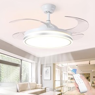 Ventilador de Teto 107CM com Luz LED 72W, 6 Velocidades, Controle Remoto - Design Moderno e Silencioso - imagem 2
