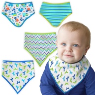 Bandana Babador Bebê Menino Kit 4 Peças Comtac Kids - Proteção e Estilo com Design Divertido - imagem 1