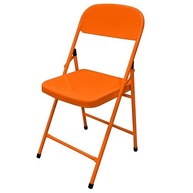 Cadeira Dobrável em Aço com Design Confortável e Estilo Moderno - Cor Laranja - imagem 2