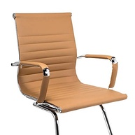 Cadeira Executiva Boston Base Fixa com Esteirinha Caramelo - Design Moderno e Conforto Ergonômico - imagem 4