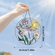Acrílico Colorido com Design de Vitral - Apanhador de Sol e Decoração de Parede para Jardim e Ambientes Internos - imagem 3