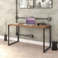 Mesa de Escritório Estilo Industrial 1,35m - Design Moderno e Resistente - imagem 1