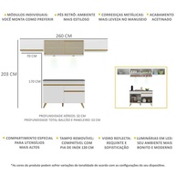 Cozinha Compacta 260cm Veneza: Leds e Design! - imagem 2