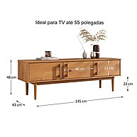 Rack Sala 145cm: Madeira Maciça e Design! - imagem 2