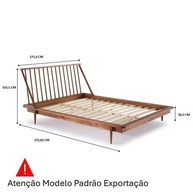 Cama de Casal/Queen Lunna: Madeira Maciça e Design! - imagem 2