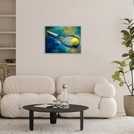 Arte de Parede Tênis - Pintura em Tela com Design Esportivo para Academia e Decoração - imagem 4