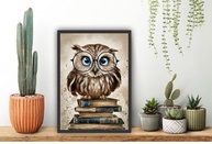 Quadro Decorativo Pedagogia Coruja 45x33 - Design Exclusivo para Ambientes Educacionais e Acogedores - imagem 3