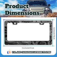 Moldura de Placa de Carro em Aço Inoxidável com Design Topográfico - Elegância e Durabilidade para Seu Veículo - imagem 4