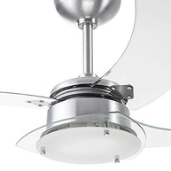 Ventilador Chanceler 220V 3P com Iluminação LED - Design Moderno em Alumínio Escovado - imagem 3