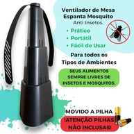 Mini Ventilador Espanta Insetos de Mesa Silencioso com Design Retrátil e Segurança Total - imagem 3