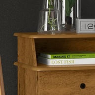Mesa de Cabeceira de Luxo com 3 Gavetas em Freijó - Design Moderno e Funcional - imagem 5
