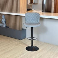Kit 3 Banquetas Giratórias com Encosto - Design Moderno em Couro Sintético para Cozinha Americana - imagem 3