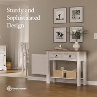 Aparador de Madeira Maciça com 2 Gavetas - Design Elegante e Sustentável para Sala, Quarto e Hall - imagem 4