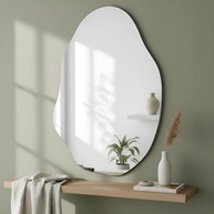 Espelho Orgânico Lapidado Vênus 90x60cm - Design Moderno com Suporte | Ideal para Banheiro, Quarto e Sala de Estar - imagem 1