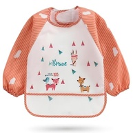 Babador Impermeável Infantil, Manga Longa com Velcro, Bolso para Migalhas, Design Divertido - imagem 2