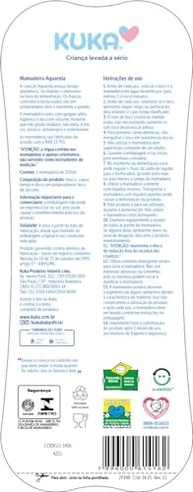 Mamadeira Kuka 250ml Aquarela Azul - Bico Universal e Design Texturizado - imagem 4