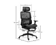 Cadeira de Escritório Ergonômica Posture Office - Apoio Lombar, Altura Ajustável, Design Moderno - imagem 4