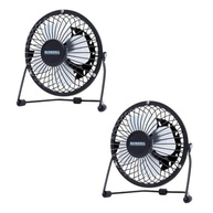 Kit 2x Mini Ventilador USB Mesa Potente e Silencioso - Design Compacto com Inclinação 360° - imagem 2
