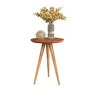 Mesa de Apoio Redonda Classic com Pés Palito em Madeira Freijó - Design Moderno e Versátil - imagem 2