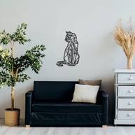 Aplique de Parede Vazado com Design de Gato - Quadro Decorativo em MDF para Ambientes Modernos - imagem 3