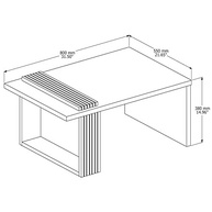 Mesa de Centro Wandinha Perola/Nature - Design Moderno para Sala de Estar - imagem 4